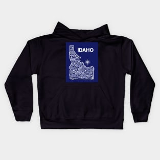 Idaho Map Kids Hoodie